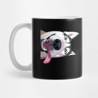 Funny Siberian Husky Face Mug